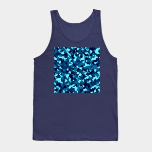 Blue Turquoise Camouflage Tank Top